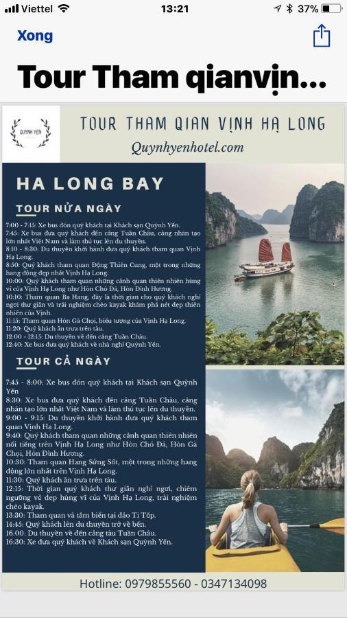 Quynh Yen Hotel Ha Long Esterno foto